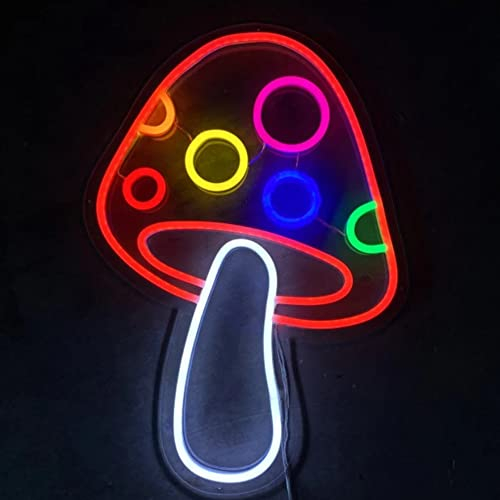 Ulalaza LED Leuchtreklame Pilz Nachtlicht für Schlafzimmer Wohnzimmer Dekoration Tiny Tots Room Decor Geburtstagsgeschenk mit USB 5V
