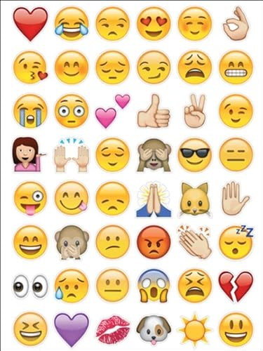912 x Emoji Stickers | Unique Assorted Face, Animal & Symbol Designs | Waterproof & Non-Toxic | Ideal for Scrapbook, Diary, Children’s Reward, Craft & More | Die-Cut, 18mm Diameter, Across 19 Sheets