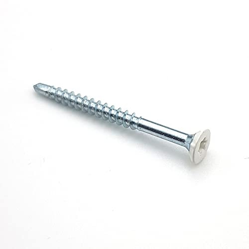 Vite legno testa svasata 3,5x40 mm RAL 9010 bianco puro anti-spaccatura e crepe da 100