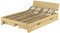 Erst-Holz Breites Futonbett Doppelbett Ehebett Kiefer massiv Natur 160x200 Zubehör wählbar V-60.62S8-16, Ausstattung:mit Federholzrahmen und 3-teiligem Bettkasten-Set