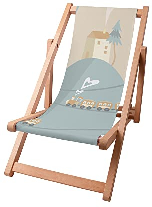 DreamRoots Sdraio Pieghevole Bambini 30kg - Sedia Pieghevole - Sdraio Legno Di Faggio - Sediolina Mare Bambini 100% poliestere 220 g/m2