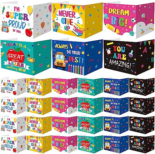 Harloon 24 Stück inspirierende Schreibtisch-Trennwände, dreifach gefaltete Sichtschutztafeln für Studenten, motivierende Schreibtische, Standard-Privatsphärenordner für Studenten, Test, Zuhause
