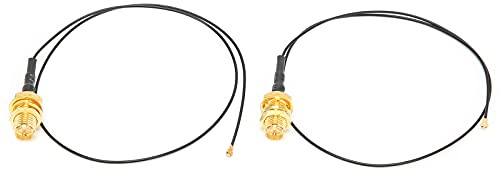 4 dB RP SMA Buchse Kabel, 2er Pack Omni Antenne | MHF4 U.fl Stecker 29.9 mm Länge für M.2 WiFi Bluetooth Modul