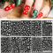 DTYGUIXE 10 Blatt Nagelsticker Weihnachten Nagelaufkleber Selbstklebend Nagelkunstaufkleber Winter Nail Art Sticker Weiße Schneeflocken Nagelsticker für Nagel, Mobiltelefone, Sammelalben, Grußkarten