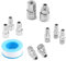 10PCS Air Compressor Fittings with 1/4 BSP， Euro Airline Hose Compressor Fittings，Metal Quick Connectors Set，Male and Female Fitting Female Thread Lock