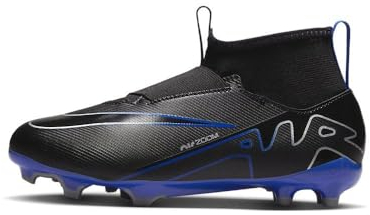 Nike JR Mercurial Superfly 9 Academy Black/Chrome-Hyper Roya, Scarpe da Ginnastica, Nero Blu Grigio, 38.5 EU
