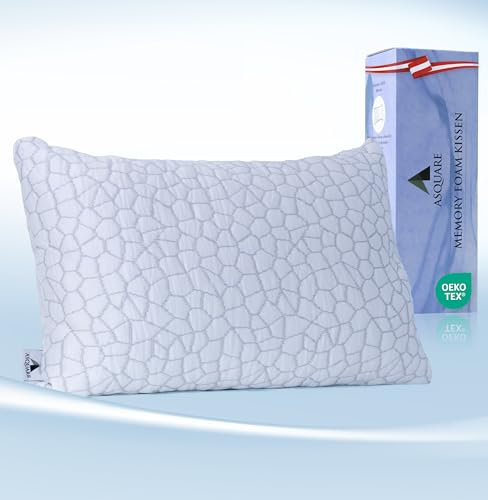 Asquare Ergonomisches Nackenkissen zur Linderung von Nacken- und Schulterschmerzen, Orthopädisches Nackenstützkissen, Memory Foam Kissen, Anti Schnarch Kissen