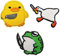 BRISKORE Patches Klett Lustig, 3 Stücke Lässig Patches Patch Klett Lustig, Klett Patch Lustig Klett Patches, Enten GäNse Frosch Velcro Patch, Klettpatches Rucksack Patches Klett für Jacken, Jeans usw