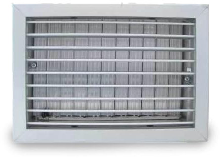 CAEXVEN Rejilla Ventilación en Aluminio Plateado - Lamas Móviles con Deflexión Simple - Regulable - 200x100 mm