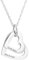 Personalized Heart Necklace with Custom Name and Birthstones, Silver Pendant Chain, Made in the UK (Silver 2 hearts)