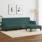 Willood Klappbares Schlafsofa Couch Sofa mit Schlaffunktion Bettsofa 2-Sitzer mit Fußhocker Dunkelgrün Samt Mit Armlehnen