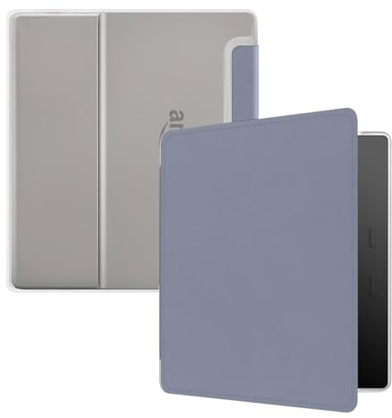 Hülle für 7 Kindle Oasis (3. Generation-2017 Release), Ultra Clear Soft Flexible Transparent TPU Back Cover mit Auto Sleep/Wake für Kindle Oasis (Modell NO. S8IN4O), Dunkelgrau