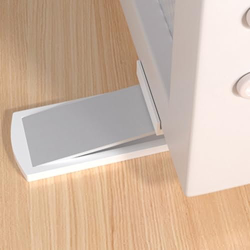 Unsichtbarer magnetischer Türstopper, magnetischer Türstopper, unsichtbarer Keilhalter, rutschfester Bodenschutz für Zuhause, Büro, Hotel, Holz, Metall, Glastüren, Weiß