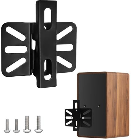 xyuayamz Soporte Altavoces, Soporte Altavoz Pared, Universal Soporte Altavoces Pared, Ultraplano Soporte Altavoz, Homepod, Capacidad de Carga de hasta 15 Kg, Negro