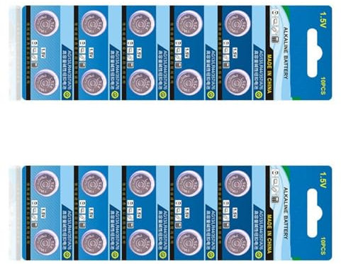 QINZITAO LR44 AG13 Knopfzellenbatterien, Alkali-Knopfzellen für Elektronik, Spielzeug und Uhren, 20/10 Stück