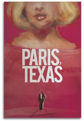 IIWERUW Paris, Texas, Poster, Wandkunst, Leinwand, ästhetisches Cover, Poster, Vintage-Musik und Filme, dekoratives Gemälde für Wohnzimmer, Schlafzimmer, 20 x 30 cm, ungerahmter Stil