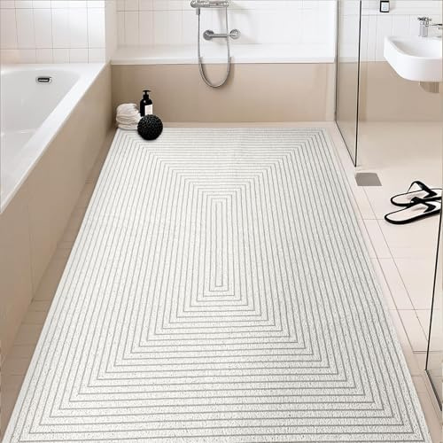 Duschmatte rutschfest, 60x90cm Antirutschmatte Dusche | PVC-Duschmatte mit Ablauflöchern, Chnell Trocknend Badematte für Nassbereiche