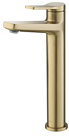 KRAUS Indy KVF-1400BG - Grifo de baño de una sola manija en oro cepillado