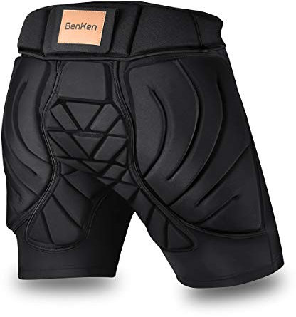 BenKen Skiing Protective Padded Shorts Hosen Frauen Männer 3D-Schutz Hip Butt Guard Pad Atmungsaktive Schlagfestigkeit für Snowboarden (XXL)