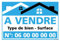 Signalétique.biz France - Panneau Immobilier Personnalisable à Vendre avec Oeillets aux 4 coins - Bleu - Plastique rigide AKILUX 3,5mm - Dimensions 600x400 mm - Protection Anti-UV