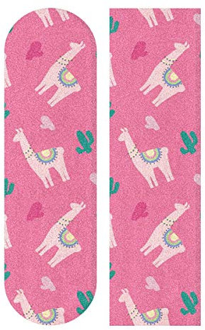 MNSRUU Lama Pink Skateboard Griptape Sheet Scooter Deck Sandpapier 22,9 x 83,8 cm