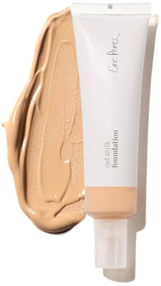 Ere Perez - Natural Oat Milk Liquid Foundation | Breathable, Buildable, Medium Coverage | Peach Extract, Vitamin E | Vegan, Cruelty-Free, Clean Beauty (Malt | light neutral, 1fl oz | 30mL)