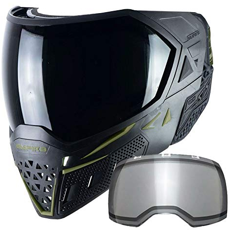 Empire EVS Thermal Paintball Maske/Schutzbrille, 2 Thermogläser, Schwarz/Olivgrün