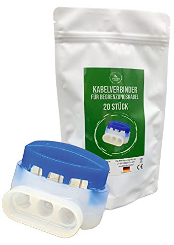 20 Stück Kabelverbinder für Begrenzungskabel wasserfest Mähroboter | Doppelpack | aus BRD | Blitzversand | Deutsche Marke