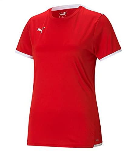 PUMA Damen Teamliga Jersey W Shirt, Puma Red-puma White, XS EU