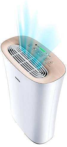 INFINITON Climatizador 3 en 1: Ventilador, humidificador y purificador de aire AP-210-22W, 205m³/h, Filtro 3 en 1 (carbón Activo, HEPA y multifunción), Detector de Calidad de Aire