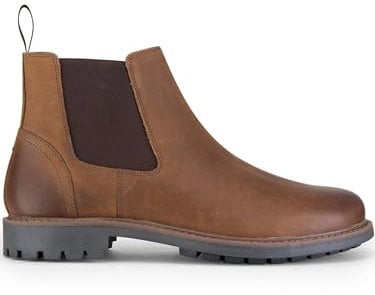 Hoggs of Fife Banff Chelsea Boot/Mens Dealer Boots Full Grain Leather, Breathable Slip on Design (Walnut Size 43)