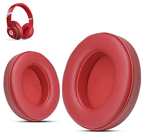 Krone Kalpasmos Beat Studio 3 cuscinetti auricolari di ricambio per cuffie Beat Studio 2 & 3 (B0501, B0500) con cavo e senza fili, in memory foam, colore: rosso