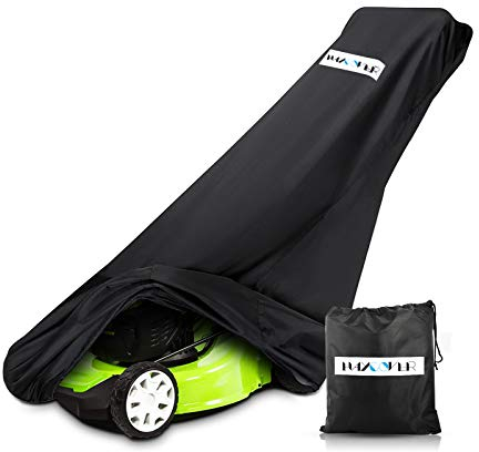 Rasenmäherabdeckung, 300D Oxford, wasserdicht, Anti-UV, staubdicht, wetterfest für Rasentraktor, Staubschutz, Wetterschutzhülle, Schutzhülle mit Kordelzug und Transporttasche.