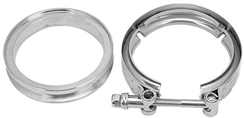 V Band kit 4in downpipe clamp Flange, Suitable for s200‑sxe s300 s300‑sxe s200sx s366, Stainless Steel Assembly