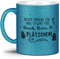 Tassendruck Glitzertasse mit Spruch - Bauch, Beine, Po & Plätzchen! - Weihnachts-Tasse, Weihnachts Geschenk Familie, Freunde, Glitter, Weihnachten - Hochwertige Keramik, Blau, 300 ml