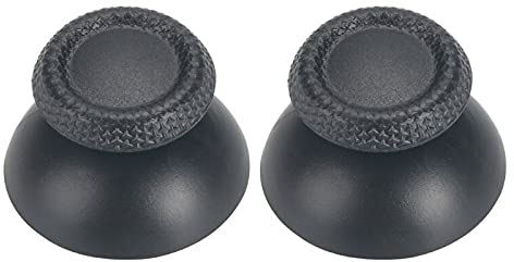 1 Pair Analog Joystick Thumb Stick Grip Cap Replacement for PS5 Controller Black