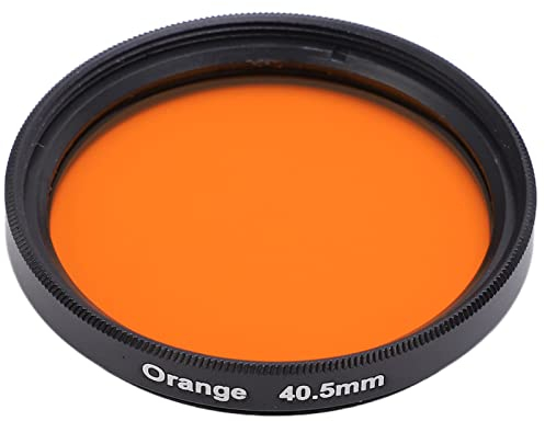Vollfarb Objektivfilter Set, 40,5 mm Spiegelreflexkamera Farbfilter Kit, Orange, Lila, Gelb, Grün, Blau, wasserdichte, ölfeste Filter mit Objektivfiltergehäuse, Geeignet für 40,5 mm(Orange)