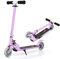 GYMAX Faltbare Kinderscooter, Kinder Roller mit LED leuchtenden Räder, Tretroller 3 höhenverstellbar bis 70kg belastbar, Kickscooter für Jungen & Mädchen ab 4 Jahre (Violett)
