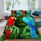 ALABOW Papagei Bettwäsche 155x220 cm 3teilig mit Reißverschluss 3D Tropisch Dschungel Bettwäsche Sets Warme Winter Sommer Weich Bettbezüge mit 2 Kissenbezug 80x80 cm für Teenager