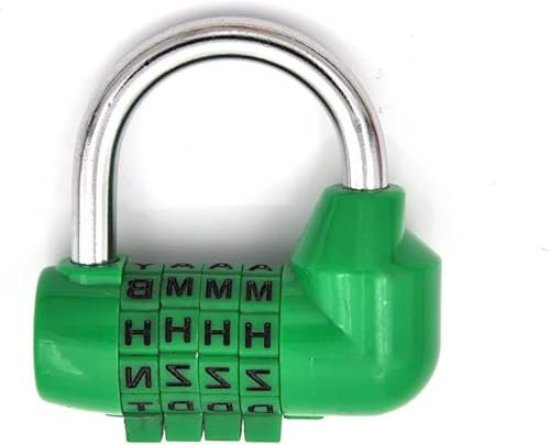 Cadenas à combinaison de chiffres Serrure de porte à 4 chiffres Combinaison de lettres à chiffres Code de sécurité de voyage Cadenas Journal Mot de passe Cadenas de sécurité for bagages (Color : A) (