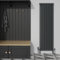 Warmehaus Traditional Cast Iron Style Anthracite Quadruple Column Vertical Tall Radiator 1800x560mm Perfect for Bathrooms, Kitchen, Living Room
