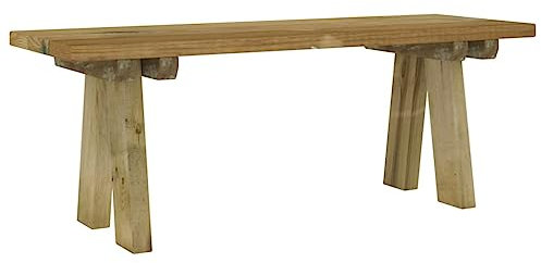 Bussandri Exclusive - Gartenbank 110 cm Massivholz Kiefer Imprägniert