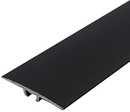 A68 36mm Anodised Aluminium Flat Door Threshold Strip - Black, 2.7m