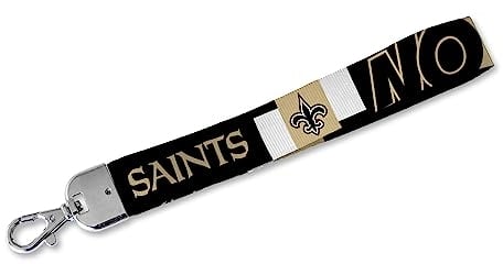 Rico Industries NFL Football New Orleans Saints Standard-Handgelenk-Schlüsselband, niedlicher Handgelenkriemen, Schlüsselanhänger für Damen und Herren, Autoschlüssel, Ausweise, Karte, Geldbörse