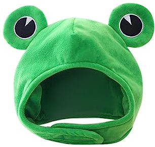 Frosch Mütze Lustige Plüsch Frosch Hut Cosplay Party Wintermütze Hut Weihnachten Party Urlaub Hut Party Kostüm Zubehör Foto Requisiten Lustiges Geschenk für Kinder Mädchen Männer und Frauen