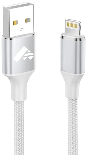 Aioneus Cable iPhone 1M Cable iPhone Carga Rápida MFi Certificado Cable USB iPhone, Cable Cargador iPhone Nylon Trenzado Lightning Cable para iPhone 14 13 12 11 Pro XS MAX XR X 8 7 6S 6 Plus 5 5S,iPad