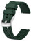 BISONSTRAP Flexibles Uhrenarmband 20mm Silikon, Uhrenarmbänder für Herren und Damen, Schnellverschluss Ersatzbänder Armband, Dunkelgrün mit Silberner Schnalle