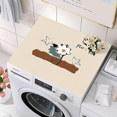 QMZDXH Housse Anti-dérapante pour Lave-Linge et sèche-Linge Protection Machine a Laver Couvercle de Lave-Linge AntidéRapant Housse De RéFrigéRateur Lave Linge Top L,40 * 40cm