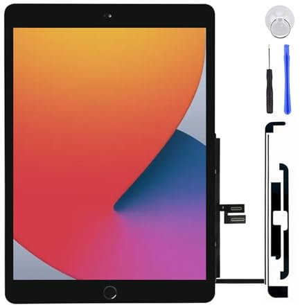 bestbargainhouse Screen Replacement for iPad 7th 2019 iPad 8th 2020 for A2197 A2198 A2200 A2270 A2428 A2429 A2430 Touch Screen Digitizer with Home Button Repair Tools Kit(Black)