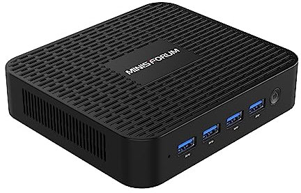 MINISFORUM Mini PC GK41 8GB DDR4 256GB SSD Intel Celeron J4125 Processor Dual LAN Mini PC, Business Small PC 4K HDMI/DisplayPort HTPC, Dual Band Wi-Fi Micro PC